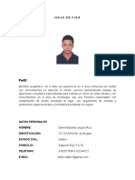 CV Bachiller 6 años experiencia ventas y tecnología