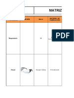 Protección personal: matriz de elementos y mantenimiento