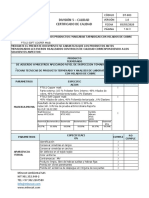 DT-003 Certificado de Calidad Del Producto PDF