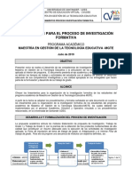 Lineamientos - Proceso Investigación MGTE - vDirectivaJul2019
