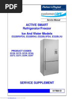 Fisher & Paykel ACTIVE SMART Refrigerator/Freezer Ice and Water Models E522BRXFDU, E522BRXU, E522BLXFDU, E522BLXU