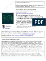 The Emergence and Functioning of Innovation Intermediaries in Maturing Innovation Systems The Case of Chile PDF