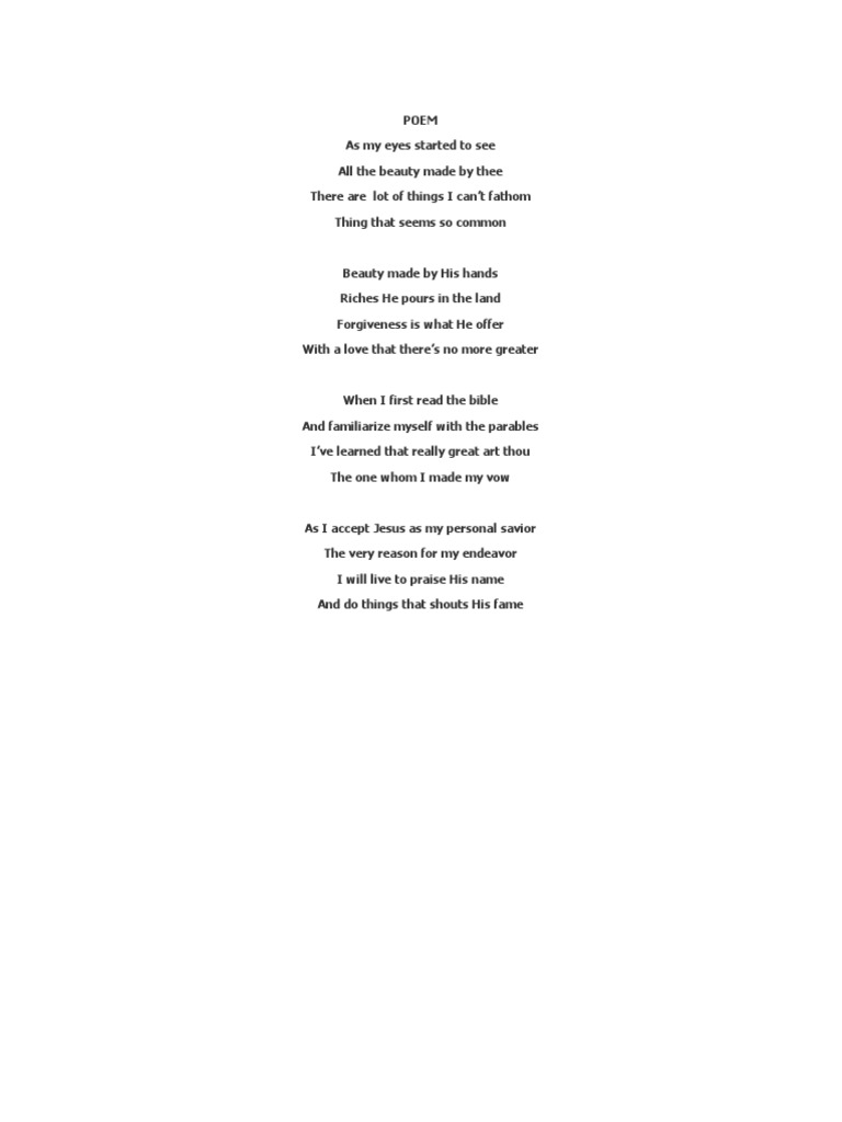POEM | PDF