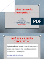 La Reseña Descriptiva PDF