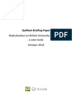 Quilliam Briefing Paper: Radicalisation On British University Campuses: A Case Study October 2010