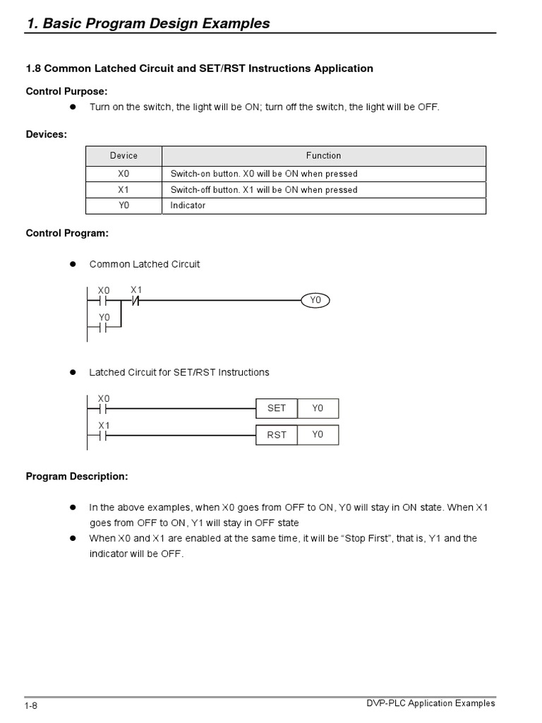 SET/RST Instructions in PLC Applications | PDF | Equipment | Electrical ...
