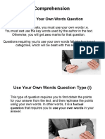 3.1 - Use Your Own Words Question Type 1 and 2 PDF