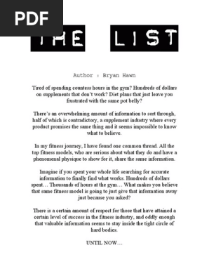 The list bryan hawn pdf download free