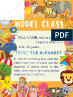 Model Class: Topic: The Alphabet