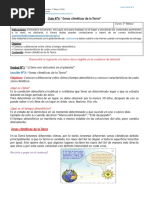 Historia Guía N°4, 3° Básico, Contenido Zonas climáticas de la Tierra