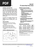 DS1337 I C Serial Real-Time Clock: General Description Benefits and Features