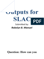 Outputs For SLAC - Sir Neon G. Ramos
