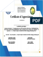 Philippines Education Certificate Appreciation