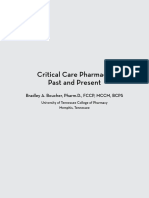 Critical Care Pharmacy: Past and Present: Bradley A. Boucher, Pharm.D., FCCP, MCCM, BCPS