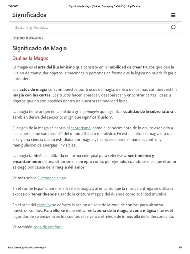 Significado de Magia (Qué Es, Concepto y Definición) - Significados ...