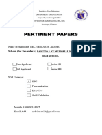 Pertinent Papers: School (For Secondary