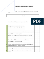 Autoevaluación para Los Padres de Familia