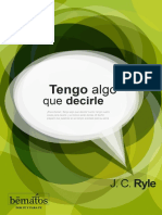 Tengo Algo Que Decirle - JC Ryle