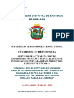 Términos de Referencia: Municipalidad Distrital de Santiago de Challas