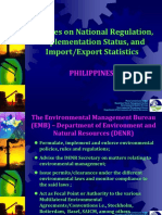 RA 6969 Updates on National Regulation, Implementation Status, and Import or Export Statistics