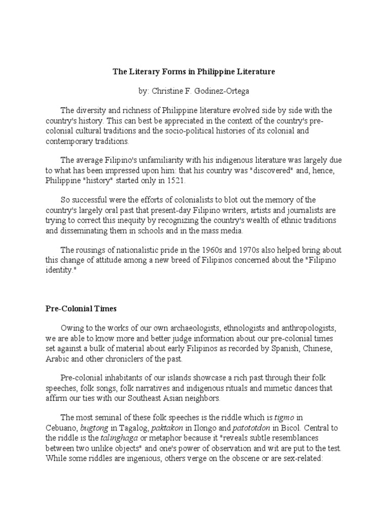 Philippine Literary Heritage | PDF | Philippines | Poetry