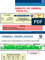 Umbral Desplazado Bogota 31L Agosto 2020