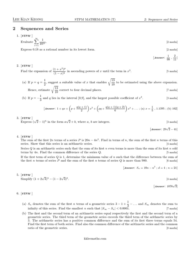 MT Chapter 02 PDF | PDF | Summation | Arithmetic