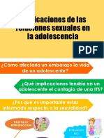 Implicaciones de Las Relaciones Sexuales en La Adolescencia