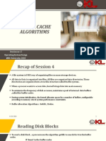 Buffer Cache Algorithms: Session No:5 Operating System Design @KL University, 2020