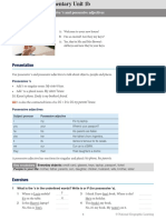 Presentation: Possessive 'S and Possessive Adjectives