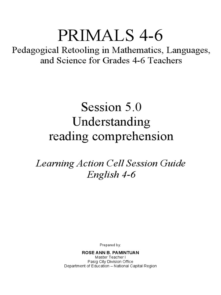 Understanding Reading Comprehension | PDF | Reading Comprehension ...
