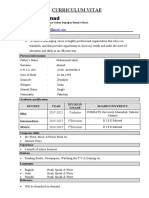 Usama Ahmad: Curriculum Vitae