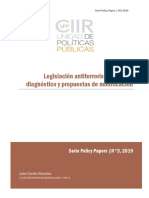Legislación Antiterrorista en Chile: Diagnóstico y Propuestas de Modificación