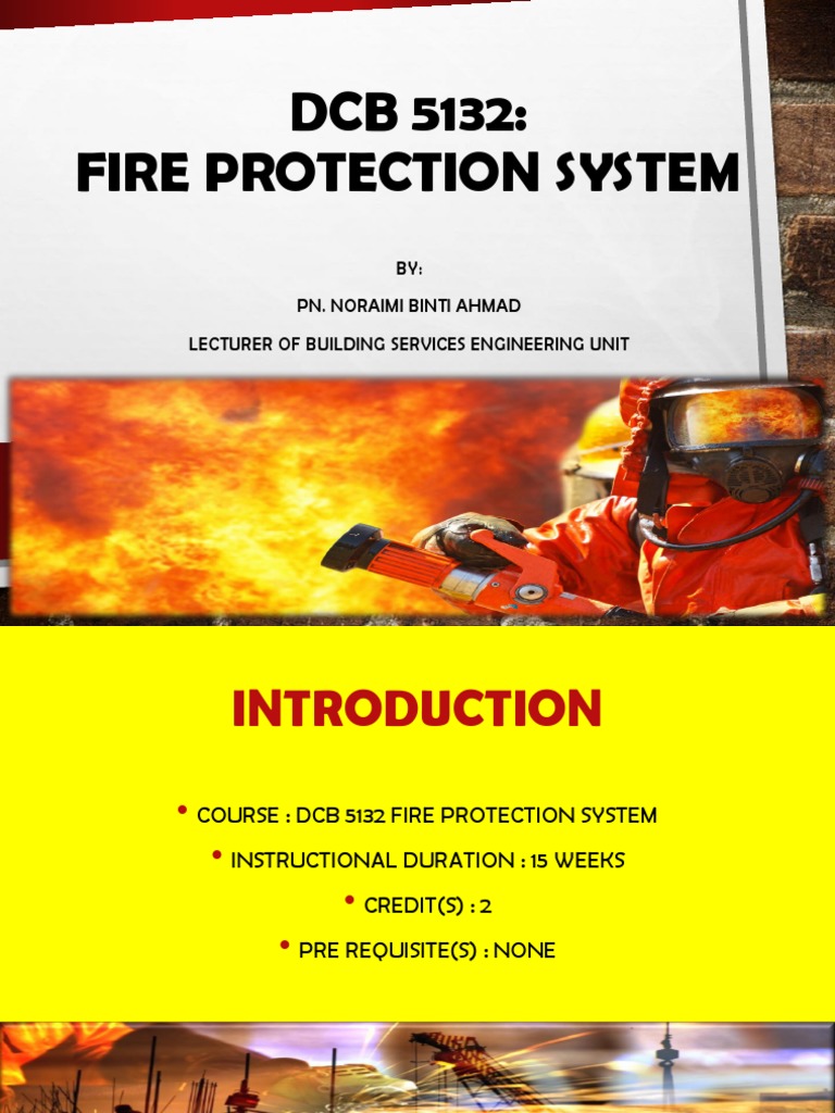 Introduction Fire Protection System PDF Active Fire Protection
