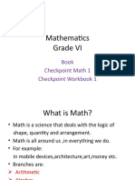 Mathematics Grade VI: Book Checkpoint Math 1 Checkpoint Workbook 1