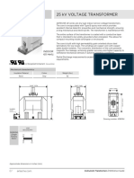 25 KV Voltage Transformer: Indoor 60 Hertz