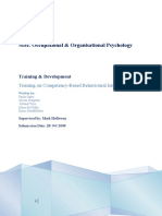 Msc. Occupational & Organisational Psychology: Training & Development