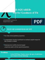 Chi-Squared: Test For Goodness of Fit