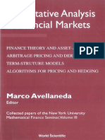 Quantitative Analysis in Financial Markets: Marco Avellaneda