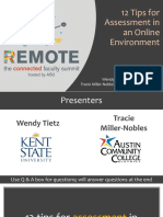 12 Tips For Assessment in An Online Environment
