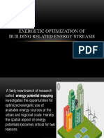 Exergetic Optimization of Building Related Energy Streams 