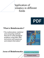 Application of Bioinformatics in Different Fields