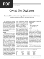 Crystal Test Oscillators