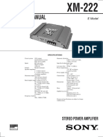 Sony XM-222 STEREO POWER AMPLIFIER Service Manual