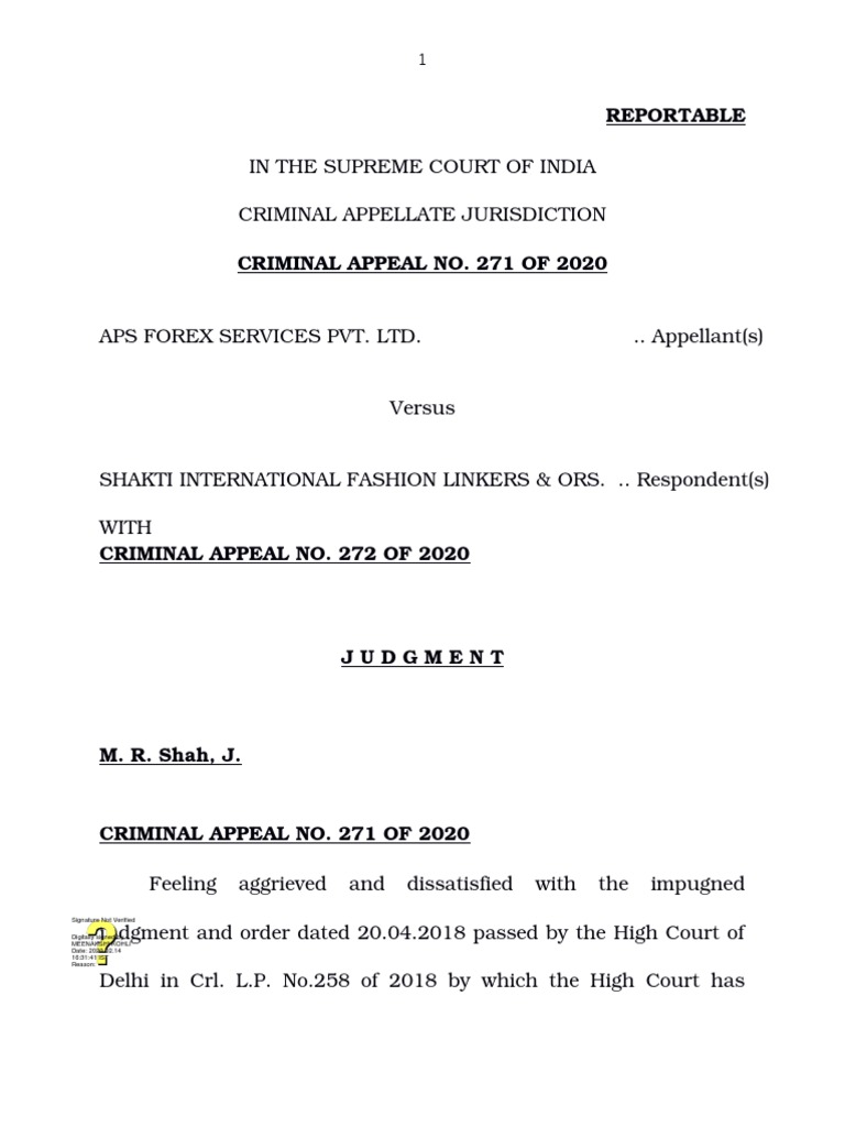 Supreme Court Ruling on N.I. Act Appeal | PDF | Burden Of Proof (Law ...