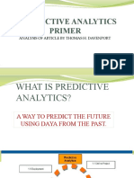A Predictive Analytics Primer