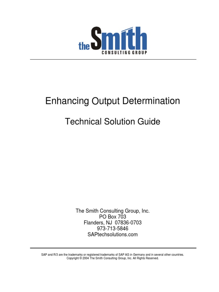 Enhancing Output Determination: Technical Solution Guide | PDF