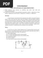 CYCLE-2:Experiment 1 Steady-State Performance of A 3-Phase Induction Motor