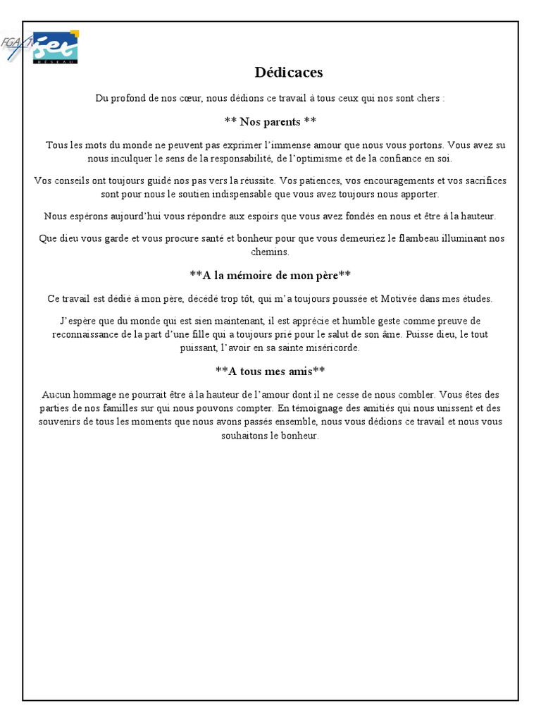 Texte Hommage à Mon Père Décédé Islam Dédicaces | PDF