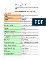 Baja SAEINDIA 2018 - Design Spec Sheet: Car No. Team ID Baja Edition Location School